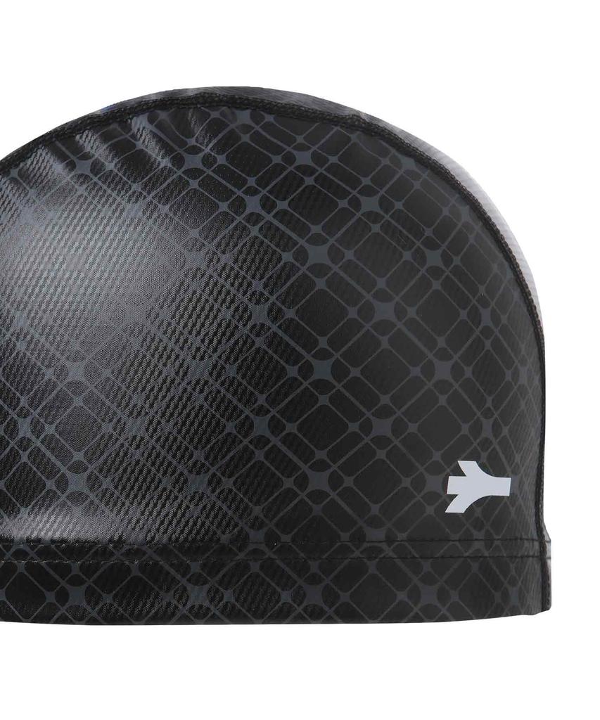 Lenomasuyeongbog Supplies Adult Diamond Check Polytex Swim Cap Black Ro-Rc2C102-Bk