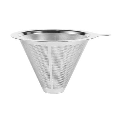 Coffee Filter 304 Stainless Steel Double Layer Fine Mesh Paperless Reusable Pour Over Coffee Dripper Cone Strainer Funnel Coffee Maker Accessories