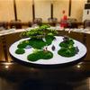 Large Round Turntable Centerpiece: Hotel Dining Table Floral Arrangement & Micro-Landscape Décor