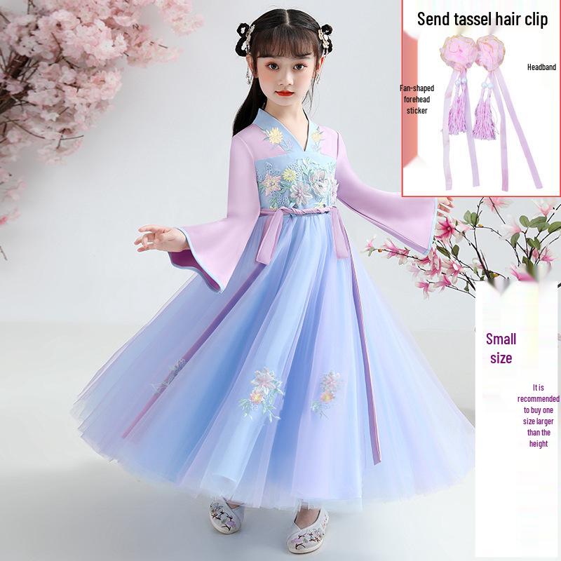 Vestito Principessa Hanfu Bambina Y - Gonna Stile Antico Primavera/Autunno 2024