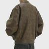 Men's Trendy Retro Brown Distressed Leather Jacket - Cool Design, Casual Lapel, Perfect for Couples