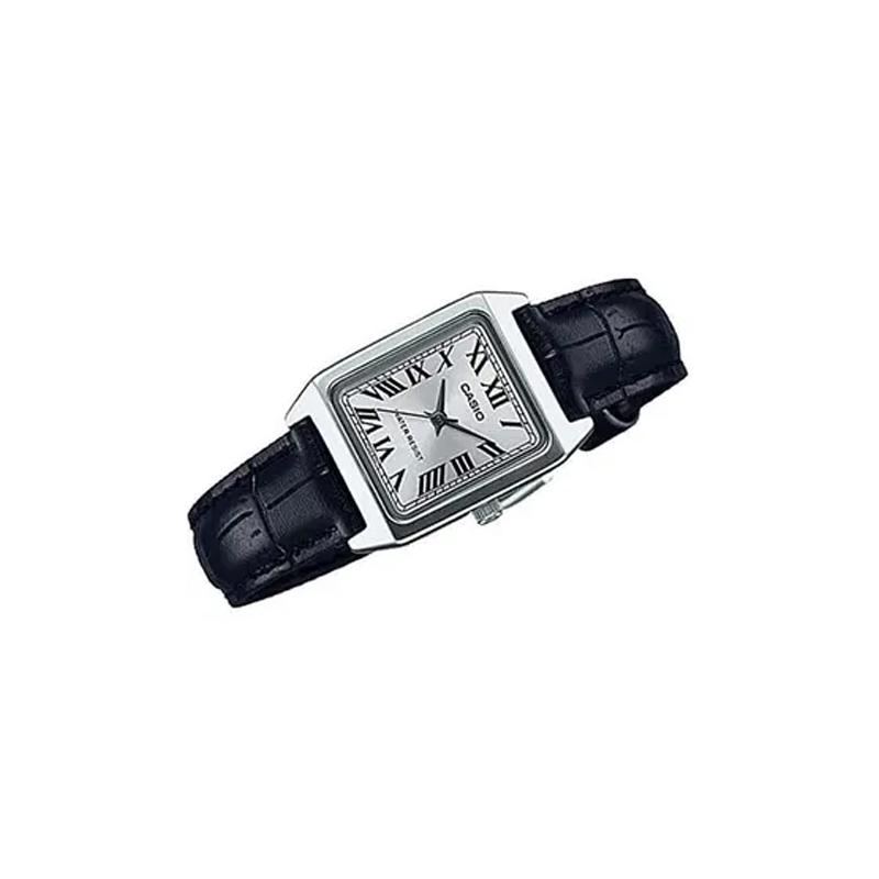 Casio DRESS Series Fashionable Business Simple Elegant Classic Pointer Roman Scale Small Dial Waterproof Quartz Movement Leather Strap LTP-V007L-7B1U