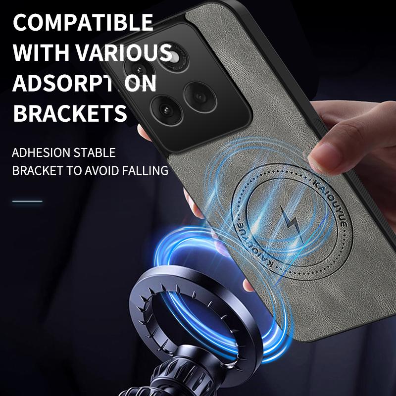 For Motorola Edge 60 Fusion / Pro / 60 60s New Magnetic Matte PU Leather Camera Lens Protector Back Case Wireless Charging Cover