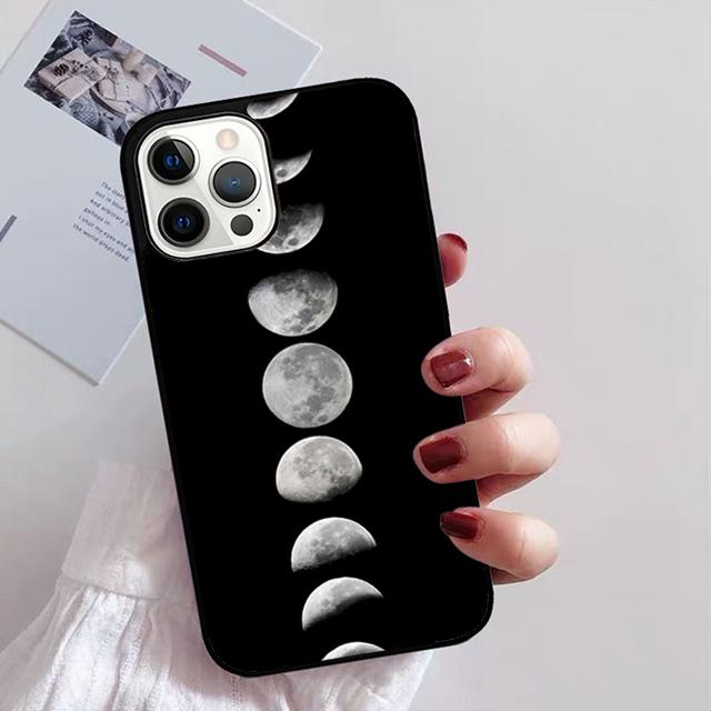 Чехол для телефона Moonlight Moon Phases Earth для iPhone 11 12 13 14 Pro Max mini XR XS SE 2020 6 7 8 Plus Samsung S21 S22 Coque Fundas iPhone 5 5s SE