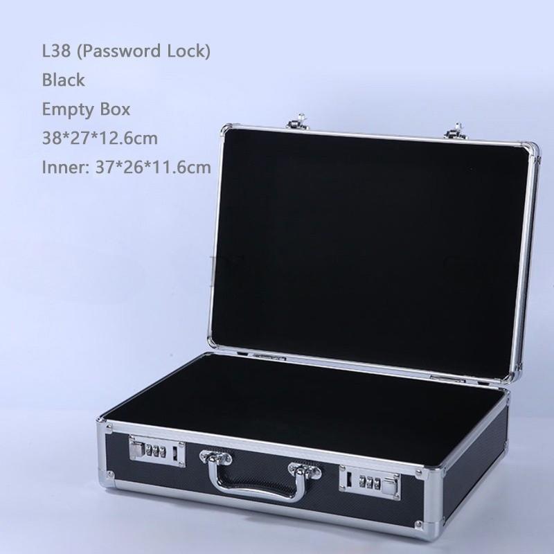 Handheld Tool Box with Lock Portable Aluminum Carry Case Password Safety Equipment Instrument Storage Travel