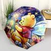 Winnie-the-Pooh, Fairy-tale Automatic Opening and Closing Umbrella - 8 Ribs Portable Folding Umbrella with Plastic Handle, Suitable for Leis