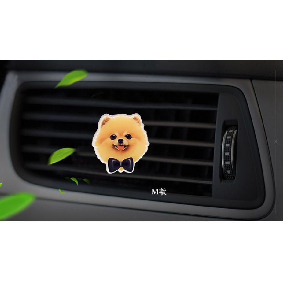 Bonito cão estilo acrílico purificador de ar condicionado saída de ventilação decoração perfume clipe fragrância interior do carro cheiro