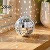 Festival Hanging Ornaments for Holidays 6 Pcs Mini Silver Disco Balls, Mirror Ball Ornaments, Reflective Balls Party Decorations Decoration with