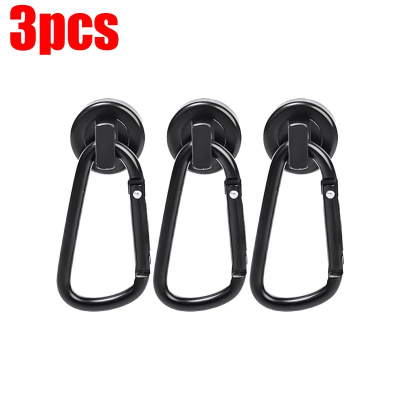 1/5PCS Carabiner Magnetic Hooks Strong Neodymium Magnet with Swivel Carabiner Heavy Duty Kitchen Bathroom Hanging Magnetic Hook
