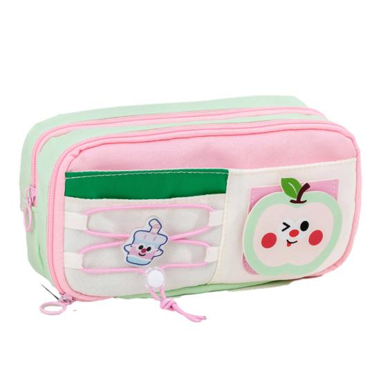 Cheese Shape Pencil Case for Students Large Capacity Stationery Bag for Middle Elementary School Multi-Functional Unique Back-to-School Gift A