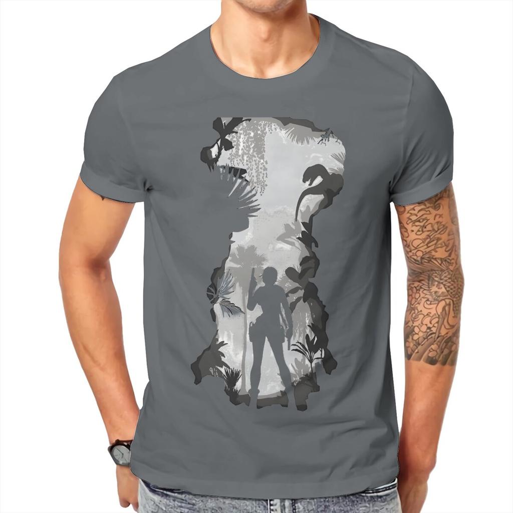 In Forest Tomb Raider Game Lara Croft T Shirt Gothic Crewneck Cotton  Clothes