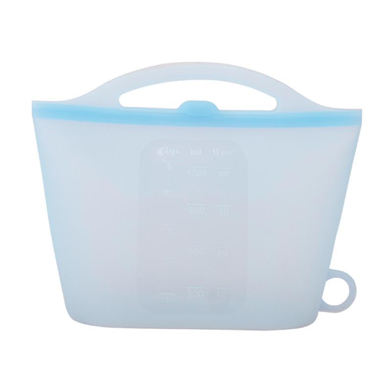 Silicone Reusable Food Bag Freezer Food Container Heat Resistant Leakproof Fresh Keeping Bags Sub-packing Sealing Bags
