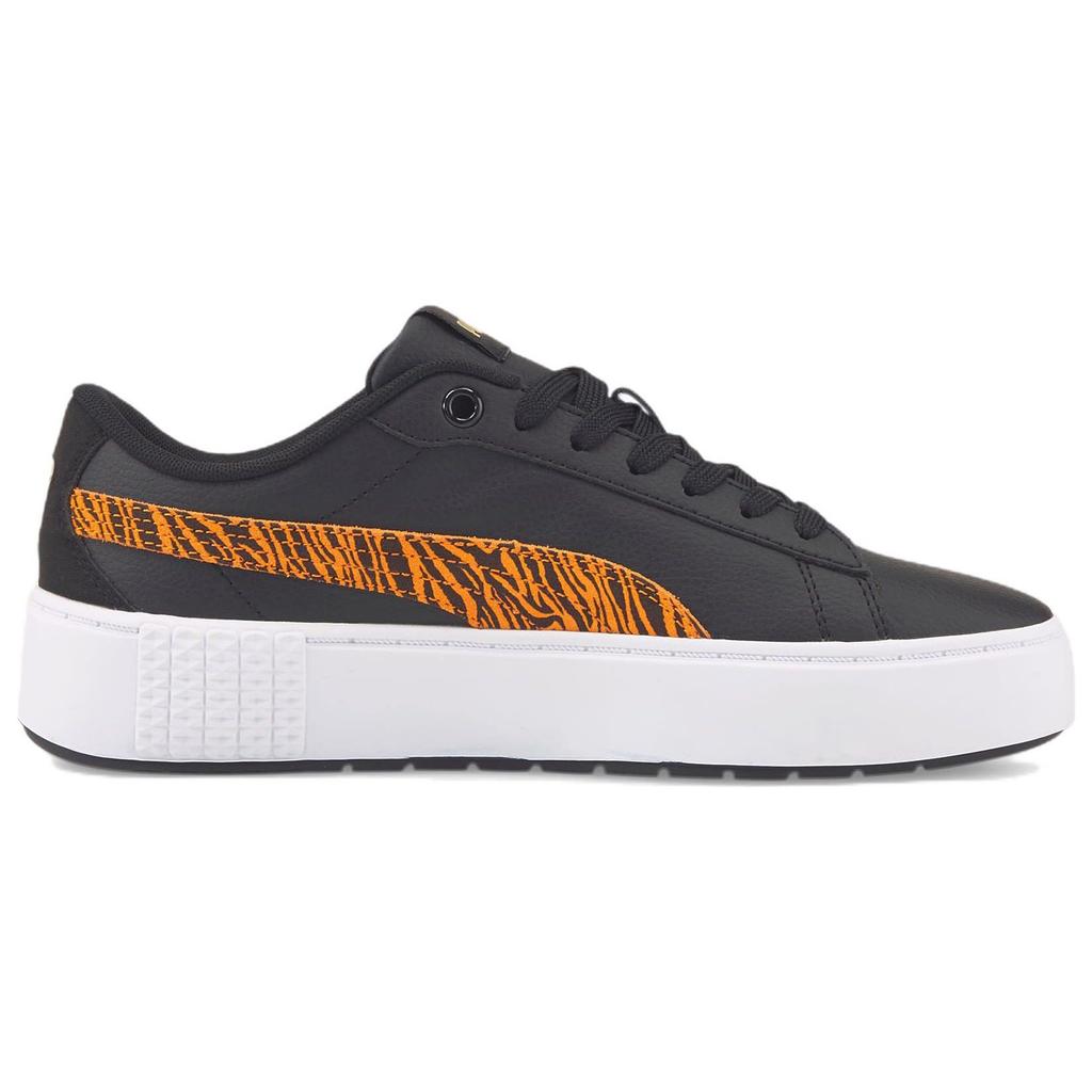 Puma Platform Mash Casual Low-Top Sneakers Women sneakers Black White Orange 383877-01