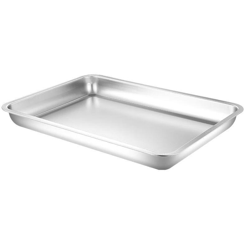 Meilihua Extra Thick Rectangular Stainless Steel Tray Set
