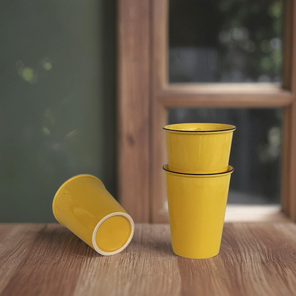Direct drinking easy-to-use cup water cup popular high-value Xiaomi yellow ceramic cup Coke cup Utrul outdoor simple water cup