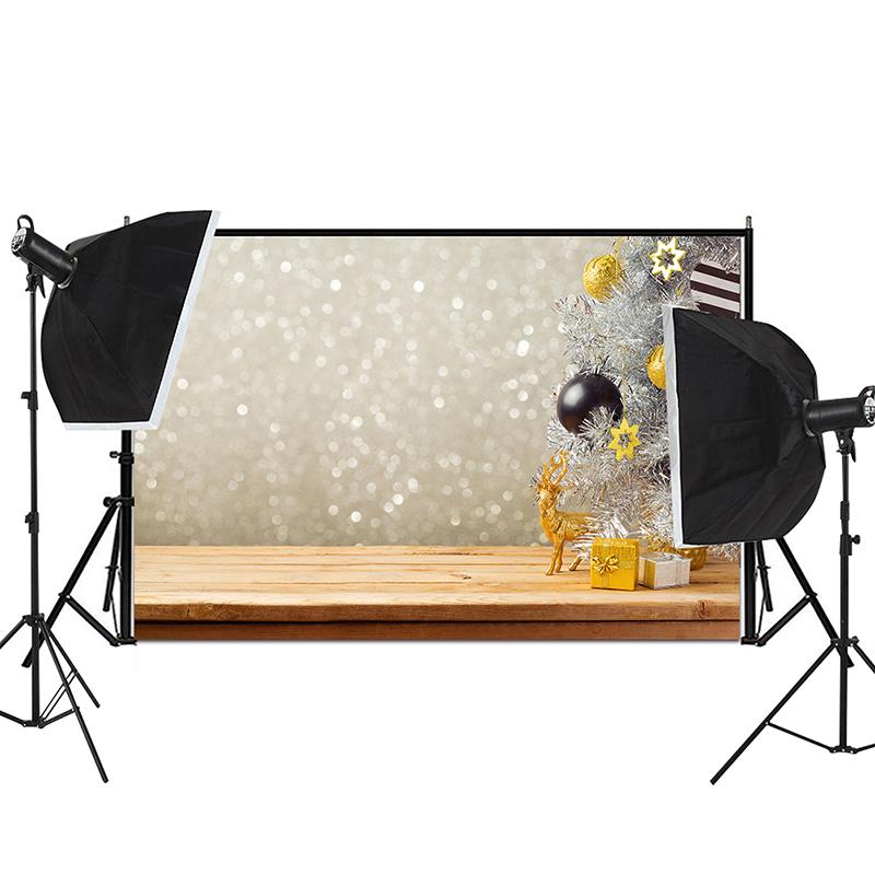 Christmas Photography Backdrop Vinyl Winter Snow Tree Fireplace Photo Background for Holiday Party Studio Kids Portrait Decoration