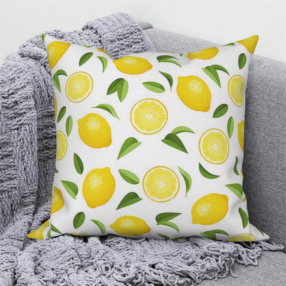 Fruit Print Pillowcase  Summer Home Decor Cushion Cover Sofa Car  Throw