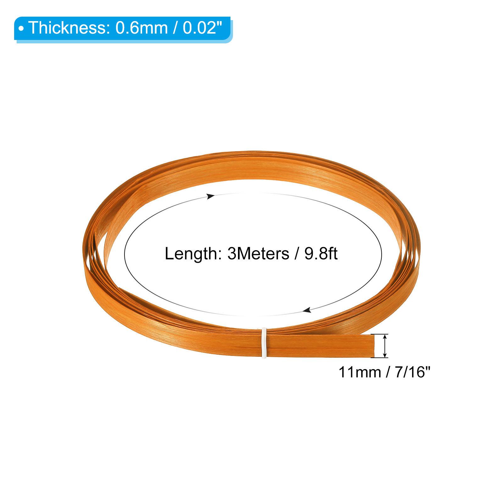 

3/5/7 шт. Бамбукові смужки для плетіння 7/16 x 10 футів Тонкі пласкі лоза ротанг очерет для виготовлення кошиків плетіння DIY ремесел 3pcs помаранчевий