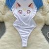 Porno Lingerie Sweet Sheath Bodysuits Female O Neck Short Sleeve Rompers Open Crotch Women Kawaii Sexy Erotic Cute Slim Swimsuits 2024