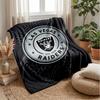 Las Vegas Raiders Flanell Fleece Decke Gemütlich Warm Überwurfdecke für Sofa Bett Reisen Ganzjahresnutzung