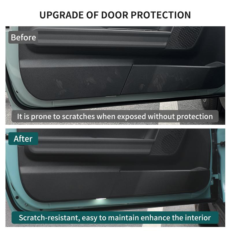 Car Door Anti-Kick Mat For Mini Cooper S F66 F67 2024 2025 Suede Leather Sticker Soil-Proof Children's Kick Pad Car Accessories