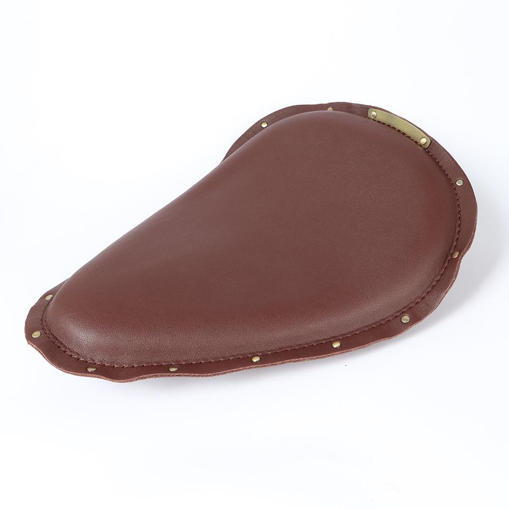 Brown Motorcycle Spring Solo Seat Saddle With Base And Nail For Motorcycle