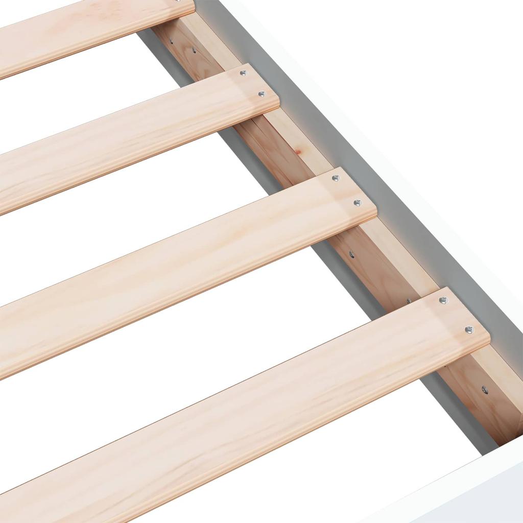 Floor Bed Frame White 80 x 200 cm Engineered Wood