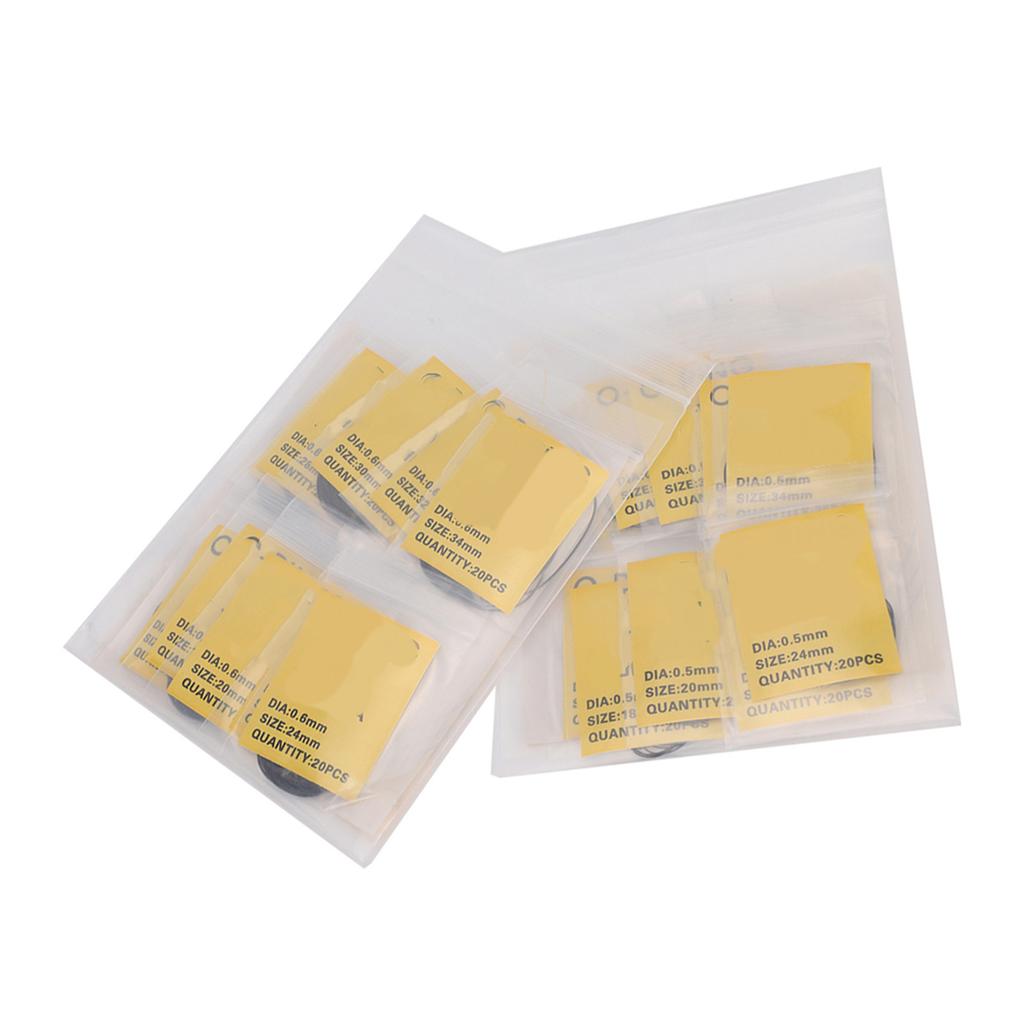 16mm-34mm Watch O Ring Rubber Gasket Watch Back Sealing Rubber Spare Parts (0.5mm 0.6mm)