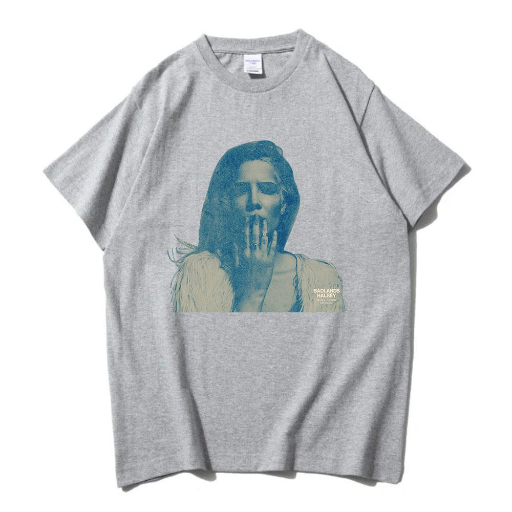 HALSEY Badlands Tshirts Short Sleeve Cotton Female/Male T-shirt Casual O-neck Geaphic Tee-shirt Printing Clothing Tee