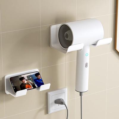 Haartrockner-Aufbewahrungsständer Wandmontierte Haartrockner-Halterung Badezimmer-Glätteisen-Regale Trockner-Halterung Organizer Badezimmerzubehör