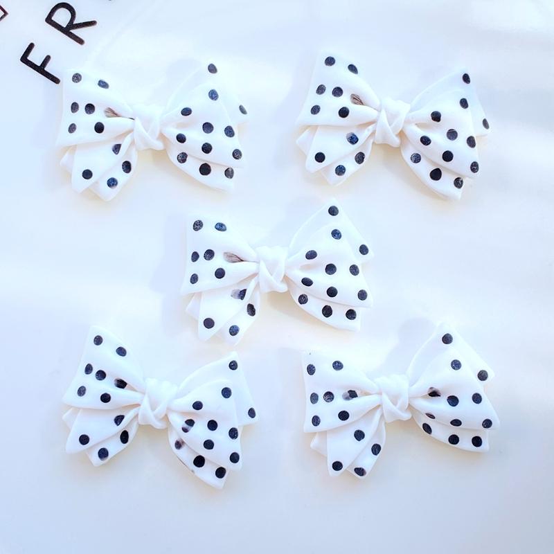 12Pcs/Lot New Mini Cute Mixed Cartoon Bow Flatback Resin Kawaii Scrapbooking Embellishments Diy Accessories