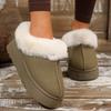 European and American Large-size Autumn and Winter New Thickened Warm Snow Boots for Women with Thick Soles and One Pedal of Fluffy Boots