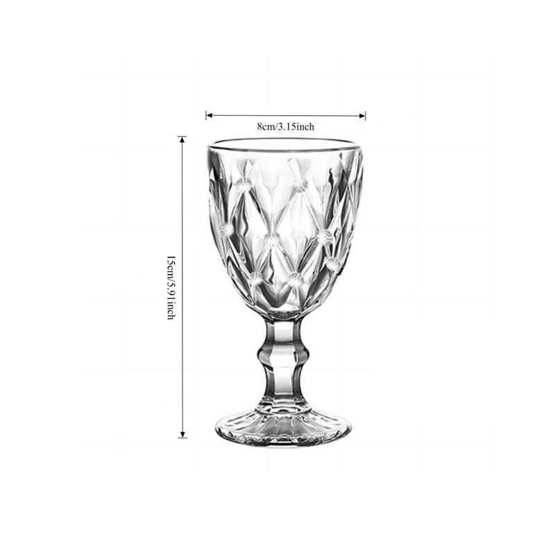 1 peça Copo de Vidro com Design em Relevo Taças de Vinho Altas Simples Criativo Copo de Vinho Tinto Copo de Água de Alta Qualidade Copo de Cerveja Copo de Whisky