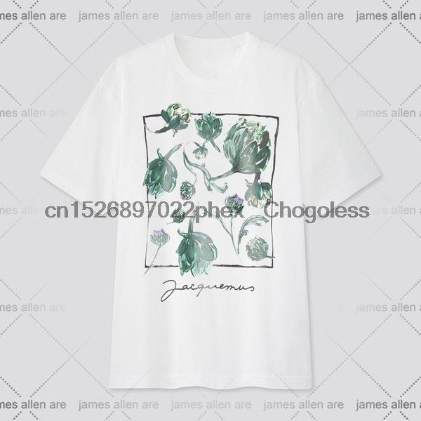 Fashionable new style comfortable and simple Harajuku style cotton Jaquemus Artichoke Cotton T Shirt for Men Women