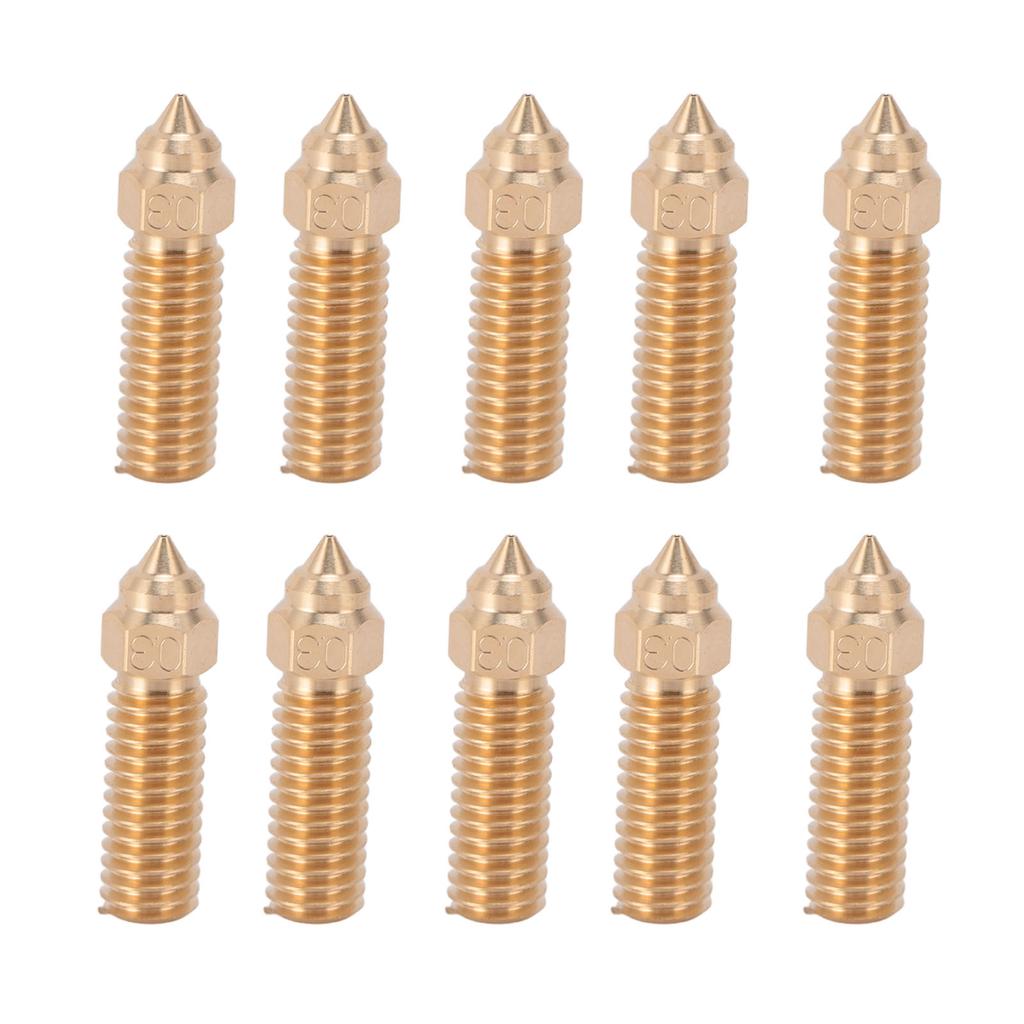 10pcs 3D Printer Extruder Brass Nozzles High Temperature Resistance Wear Resistant for Creality K1 for CR M4 for Vyper