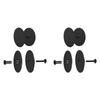 A84E-4 Set Door Hole Cover Plate,2-5/8 Inch Diameter Round Deadbolt Cover Plate,Door Knob Hole Cover Plate Black