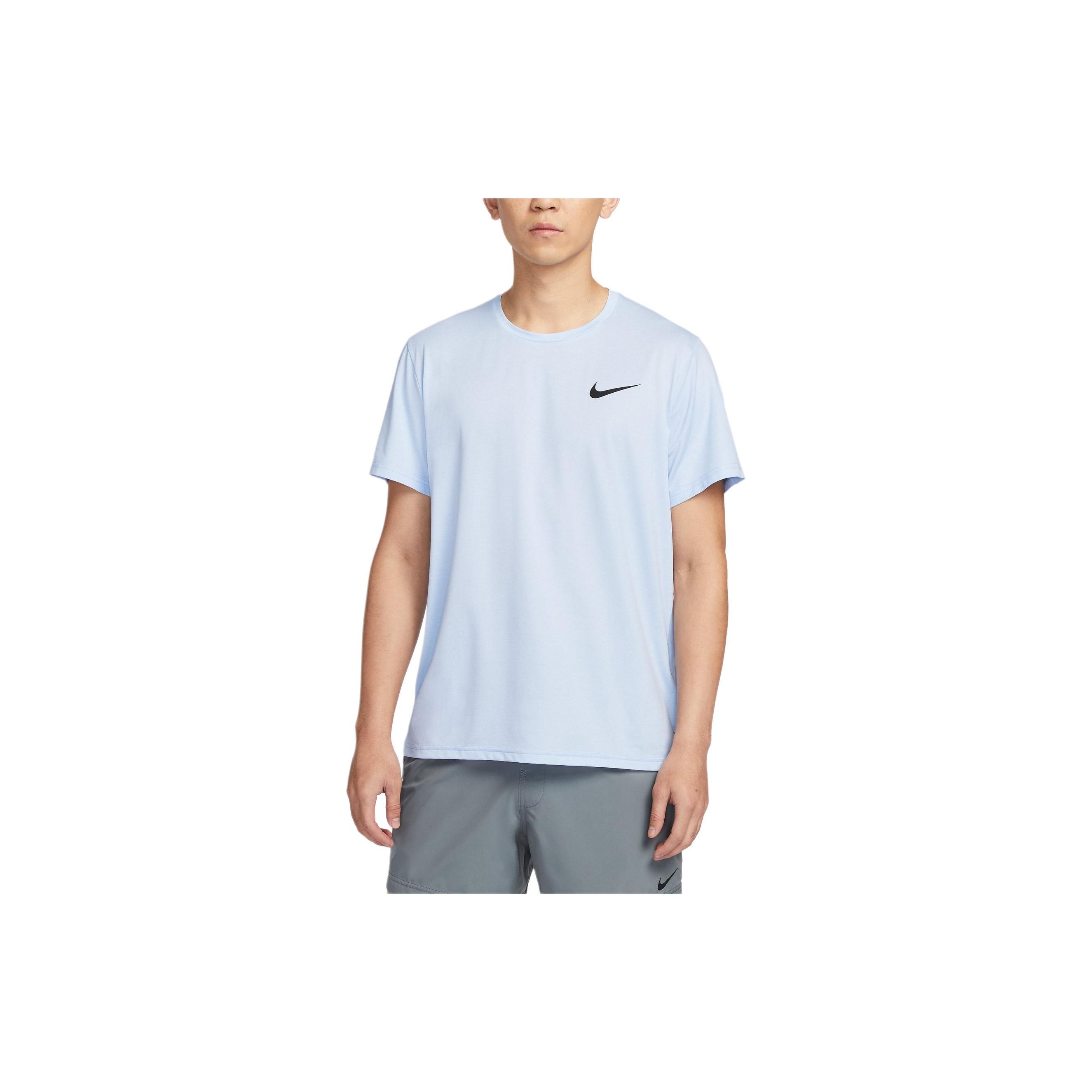 

Nike Pro Dri-Fit Solid Logo Crew Neck Short Sleeve T-Shirt Men Tops Cobalt-Blue CZ1182-479 L