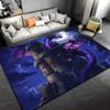 Purple Dragon On Castle Night Sky Printed Flannel Rug Machine Washable Durable Soft Carpet For Living Room Bedroom Fantasy Deco