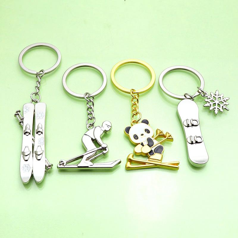 Winter Sports Sled & Snowboard Keychain - Perfect Gift for Snow Enthusiasts