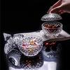 European Crystal Candy & Jewelry Glass Storage Box with Lid