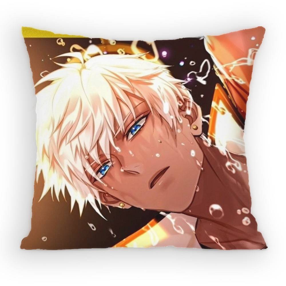 CUTE Game OObey Me World Mammon Pillow Case Antidustmite Pillowcase Invisible zipper silky short plush Sofa cushion cover