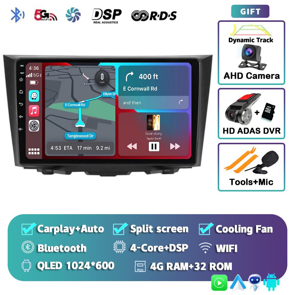 Android14 Carplay Auto Car Radio For Suzuki Kizashi 2009-2012 2013 2014 2015 Multimedia Player GPS Stereo Navigation WIFI+4G DSP