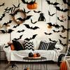 Halloween Bat Wall Stickers 3D Bats Decor Black Stickers Waterproof Shaped Art Scary Plastic DIY Room Decal for Indoor Party Supplies Outdoor Decor