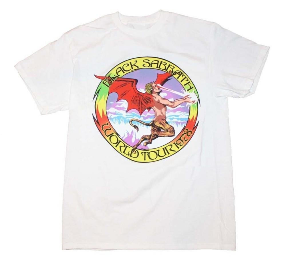 BLACK SABBATH cd lgo 1978 WORLD TOUR Official White SHIRT 2XL New ozzy osbourne Unisex T-Shirt XXXL