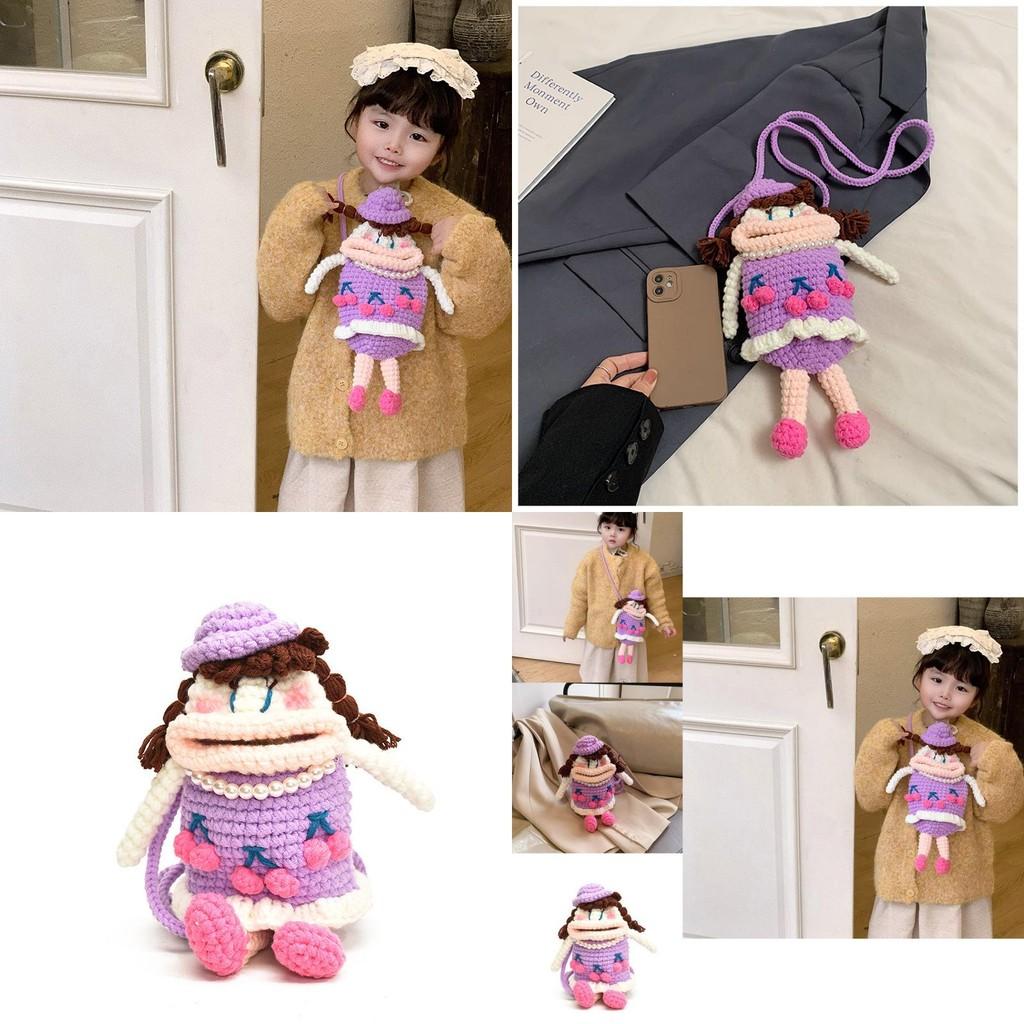 Adorable Cartoon Kids Shoulder Bag For Boys And Girls With Breathable Yarn Material