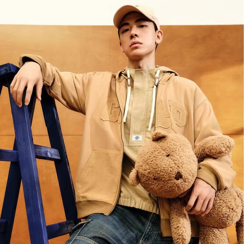 Gap Unisex Bear Logo Full-Zip Hoodie