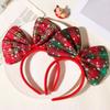 Shiny Bowknot Hair Hoop Cute Snowflake Cosplay Hairband Sweet Exquisite Christmas Themed Headband Merry Christmas Decorations