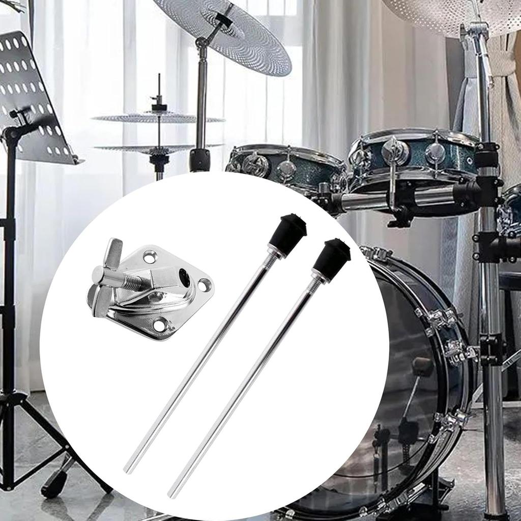 Bass Drum Legs Drum Stands Leg Professional Stable Anti Skid, Metal, Bass Drum Feet for Precussion Instrument Drum Replace, 1 Set
