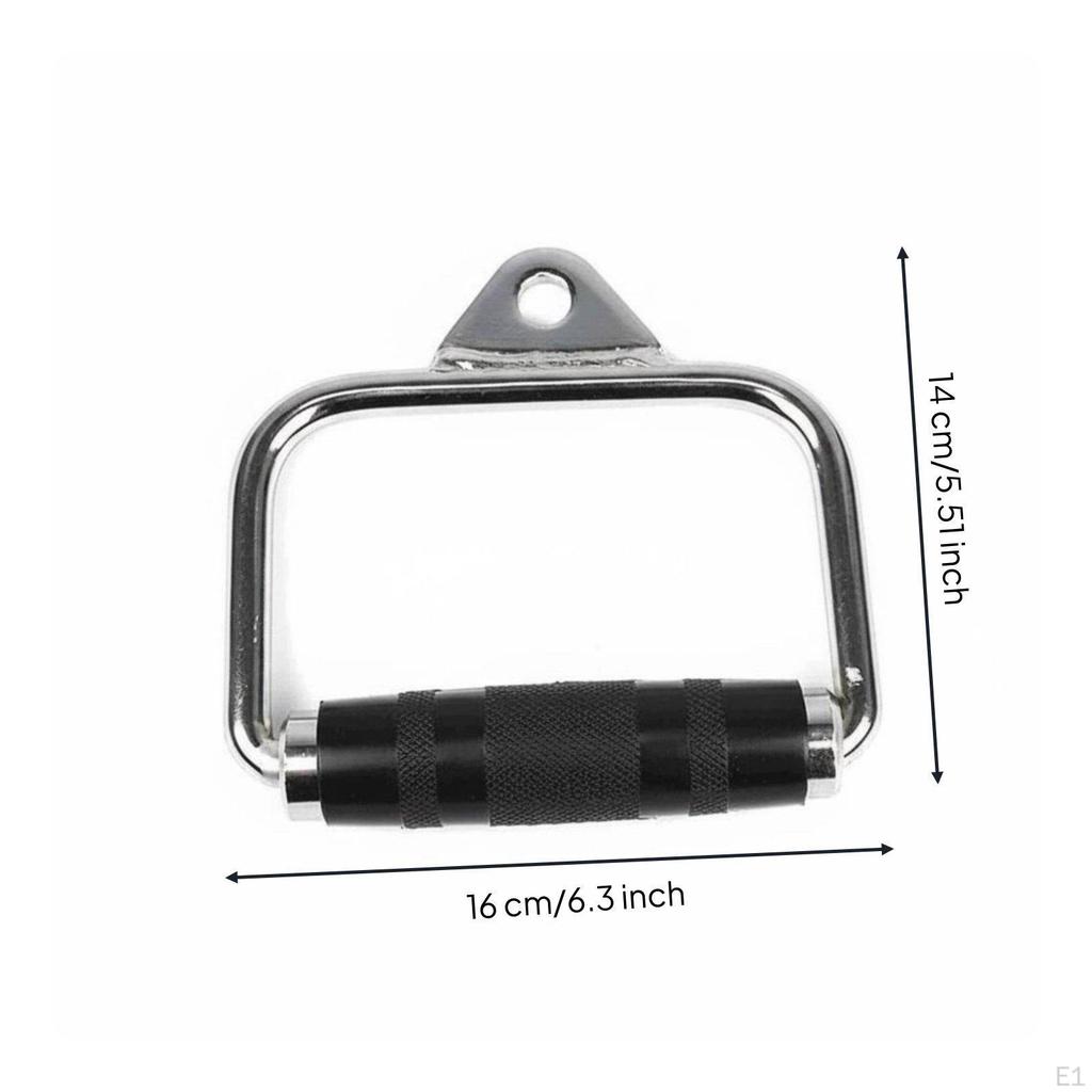 Seated Row Handle Ergonomic Design Lat Pulldown Bar Attachment NonSlip Rubber Grips Single D