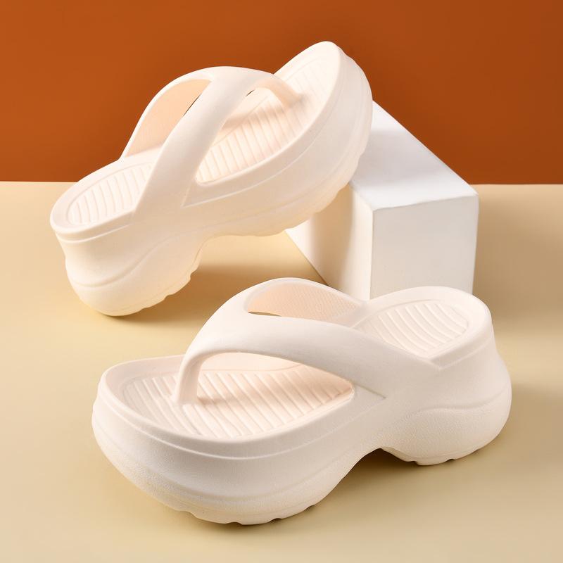 Flip-flops Thick-soled Women's Summer Wear Non-slip and Deodorant Small Waist Pinch Slippers Women